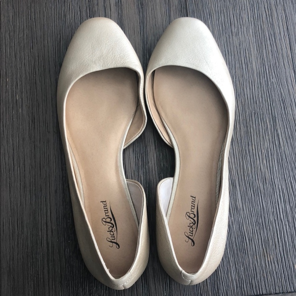 Lucky Brand gold flats